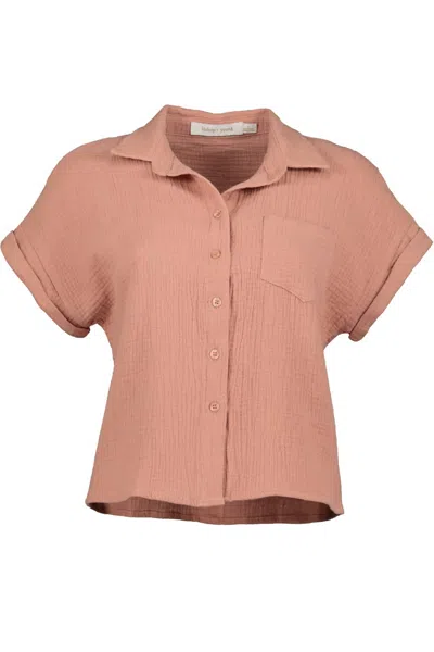 Bishop + Young Sardinia Top In Coral In Pink