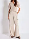 Bishop + Young Satin Cargo Pant In Tan