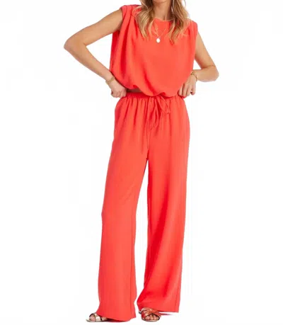 Bishop + Young Serafina Drawstring Pant In Lipstick In Red