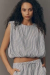 Bishop + Young Seraphina Stripe Bubble Top In Black