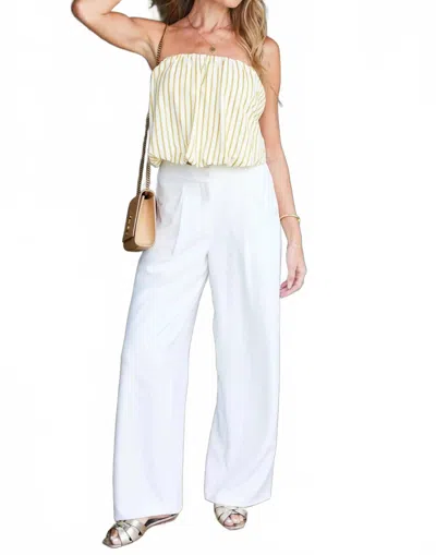 Bishop + Young Serene Bubble Top In Citron Stripe In Neutral