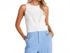 Bishop + Young Sharline Pointelle Tank Top In Shell In Multi