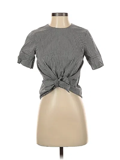 Pre-owned Bishop + Young Short Sleeve Blouse In Gray