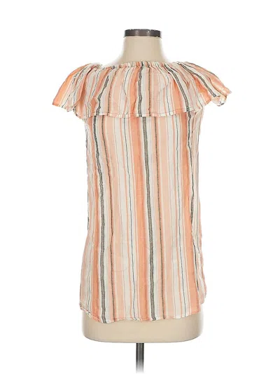 Pre-owned Bishop + Young Short Sleeve Blouse In Orange