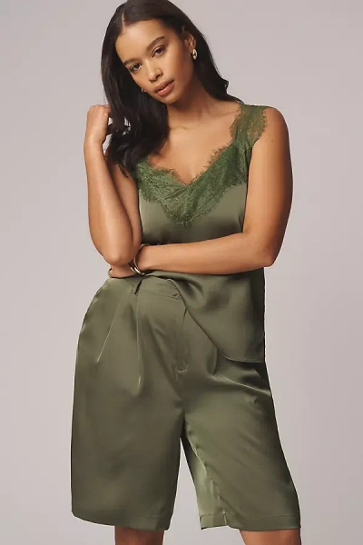 Bishop + Young Silky Bermuda Shorts In Green