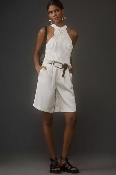 Bishop + Young Silky Bermuda Shorts In White