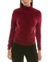Bishop + Young Women's Simone Turtleneck Top In Crimson In Red