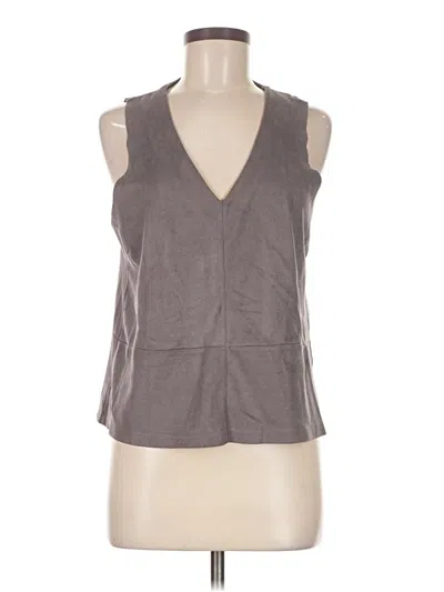Pre-owned Bishop + Young Sleeveless Blouse In Gray