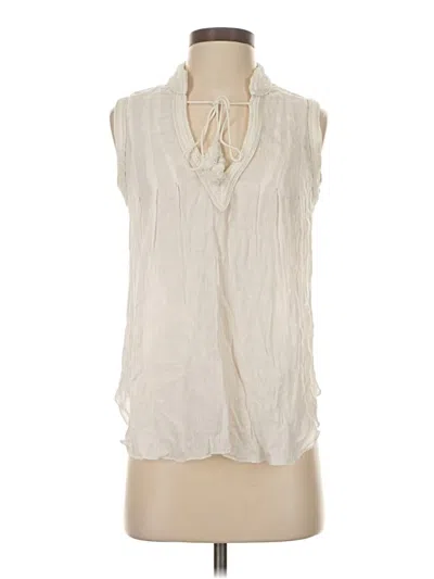 Pre-owned Bishop + Young Sleeveless Blouse In Ivory