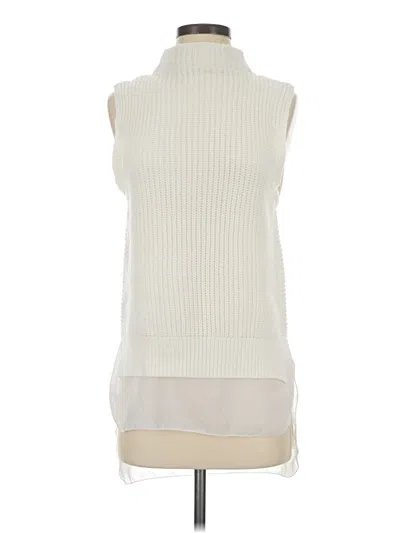 Pre-owned Bishop + Young Sleeveless Blouse In Ivory