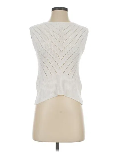 Pre-owned Bishop + Young Sleeveless Blouse In Ivory