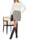 Bishop + Young Sloane Mini Skirt In Chelsea Plaid In Gray