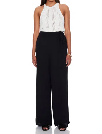 Bishop + Young Solerno Wide Leg Pants In Black In White