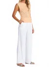 Bishop + Young Sorrento Linen Pants In Shell In Gold