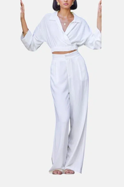 Bishop + Young Sorrento Linen Pant In White