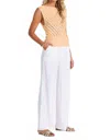 Bishop + Young Sorrento Linen Pants In Shell In White