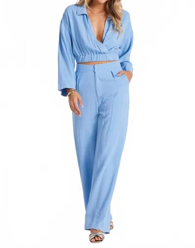 Bishop + Young Sorrento Twist Front Top In Blue