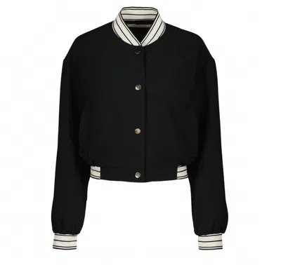 Bishop + Young Sporty Bomber Jacket In Black