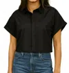 Bishop + Young Sporty Poplin Shirt In Black In Black