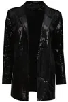 Bishop + Young Steal The Night Sequin Blazer In Black In Black