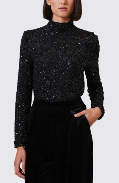 Bishop + Young Sublime Funnel Neck Top In Black