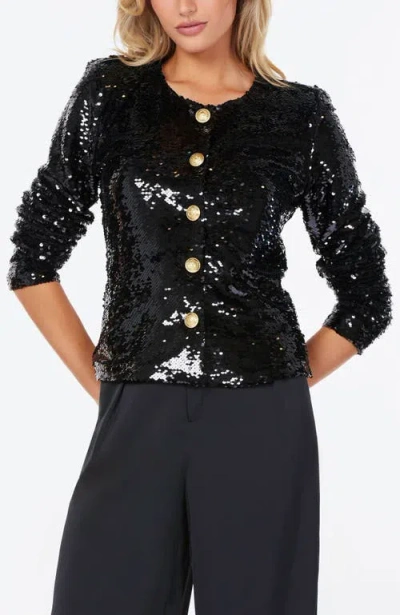 Bishop + Young Sublime Sequin Jacket In Black