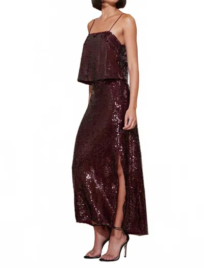 Bishop + Young Sublime Slip Skirt In Scarlett In Burgundy