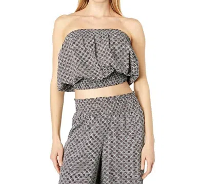 Bishop + Young Super Chill Tube Top In Tile Print In Black