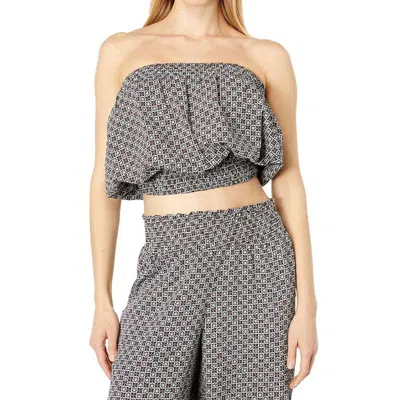 Bishop + Young Super Chill Tube Top In Tile Print In Black