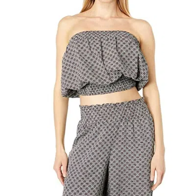 Bishop + Young Super Chill Tube Top In Tile Print In Gray