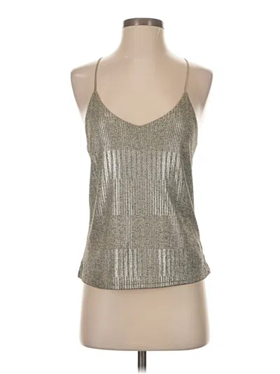 Pre-owned Bishop + Young Tank Top Silver Halter Neckline Tops