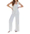 Bishop + Young Ticket To Paradise Sorrento Wide Leg Stripe Pant In White In White