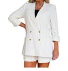 Bishop + Young Ticket To Paradise Stripe Riviera Blazer In White In White
