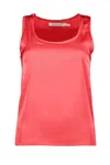 Bishop + Young Tyler Knit Back Tank Top In Poppy In Red