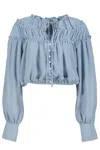 Bishop + Young Boho Canyon Top In Azul In Multi