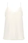 Bishop + Young Ultra Violet Lotus Cami Top In Blanc In Beige