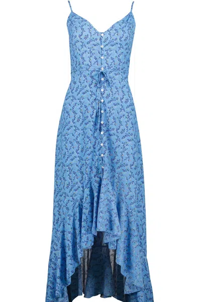 Bishop + Young Under The Summer Sky Serene Summer Dress In Paradise Print In Blue
