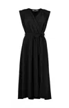 Bishop + Young Women's Aeries Wrap Dress In Black In Black