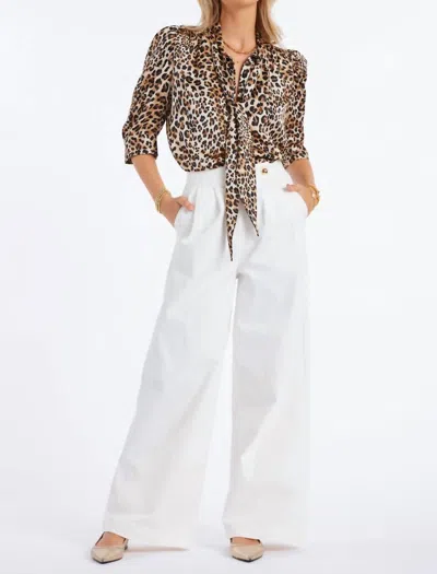 Bishop + Young Women's Alessandro Wide Leg Pants In White