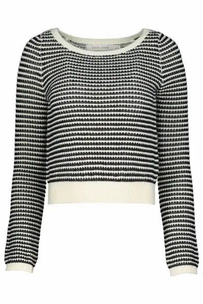 Bishop + Young Women's Archer Pullover Sweater In Black Stripe