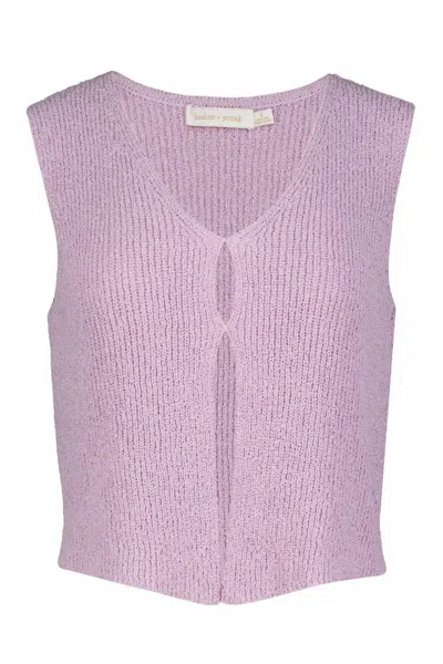 Bishop + Young Women's Aster Cut Away Sweater In Violet In Purple