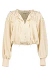 Bishop + Young Women's Boho Canyon Top In Ivory In Yellow