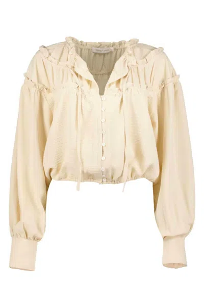 Bishop + Young Women's Boho Canyon Top In Ivory In Multi
