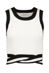 Bishop + Young Women's Color Block Sweater In White In Multi