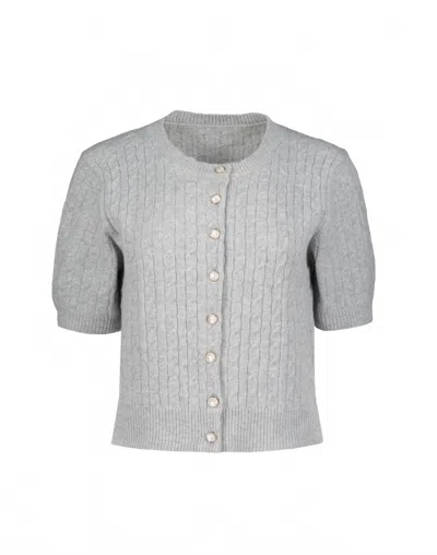 Bishop + Young Women's E'toile Cable Cardigan In Grey In Gray