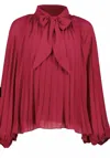 Bishop + Young Women Isabella Pleat Detail Top In Pink In Pink