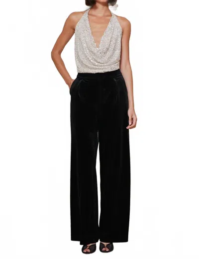 Bishop + Young Women's Luxe Velvet Wide Leg Pants In Black