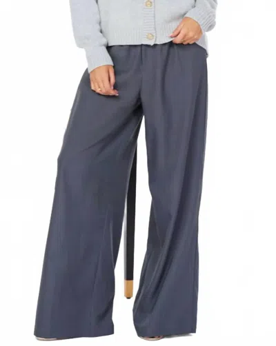 Bishop + Young Women's Marbella Wide Leg Pant In Monochrome In Blue