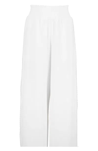 Bishop + Young Women's Mila Wide Leg Pant In Salt In White