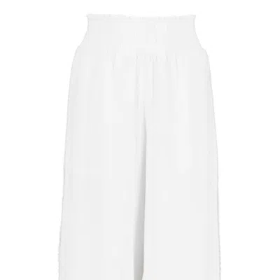 Bishop + Young Women's Mila Wide Leg Pant In White